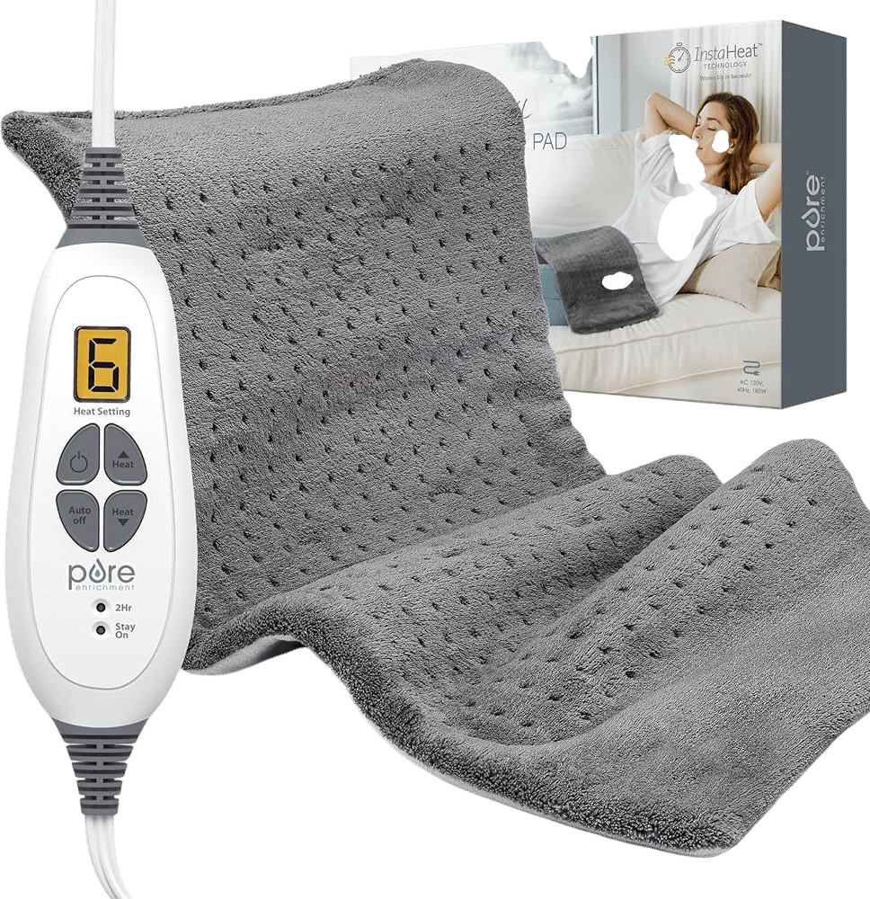 Pure Enrichment XL Heating Pad (Charcoal Gray)