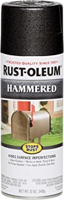Rust-Oleum 7215830 Stops Rust Hammered Spray Paint, 12 oz, Black