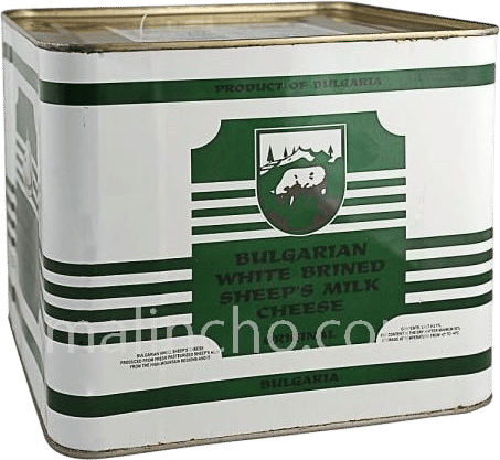 PREMIUM Bulgarian Sheep Feta Cheese in metal tin 7kg