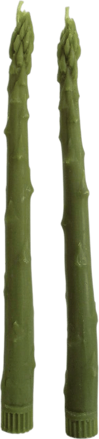 Happy Organics Asparagus Taper Beeswax Candles Pair