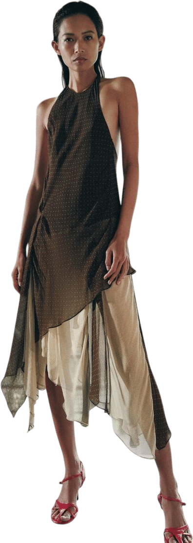 Asymmetric Combination Dress