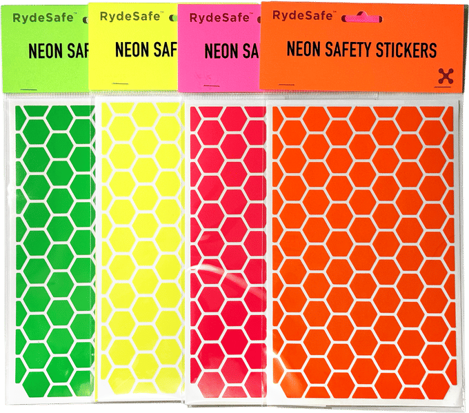 RydeSafe Neon Safety Stickers