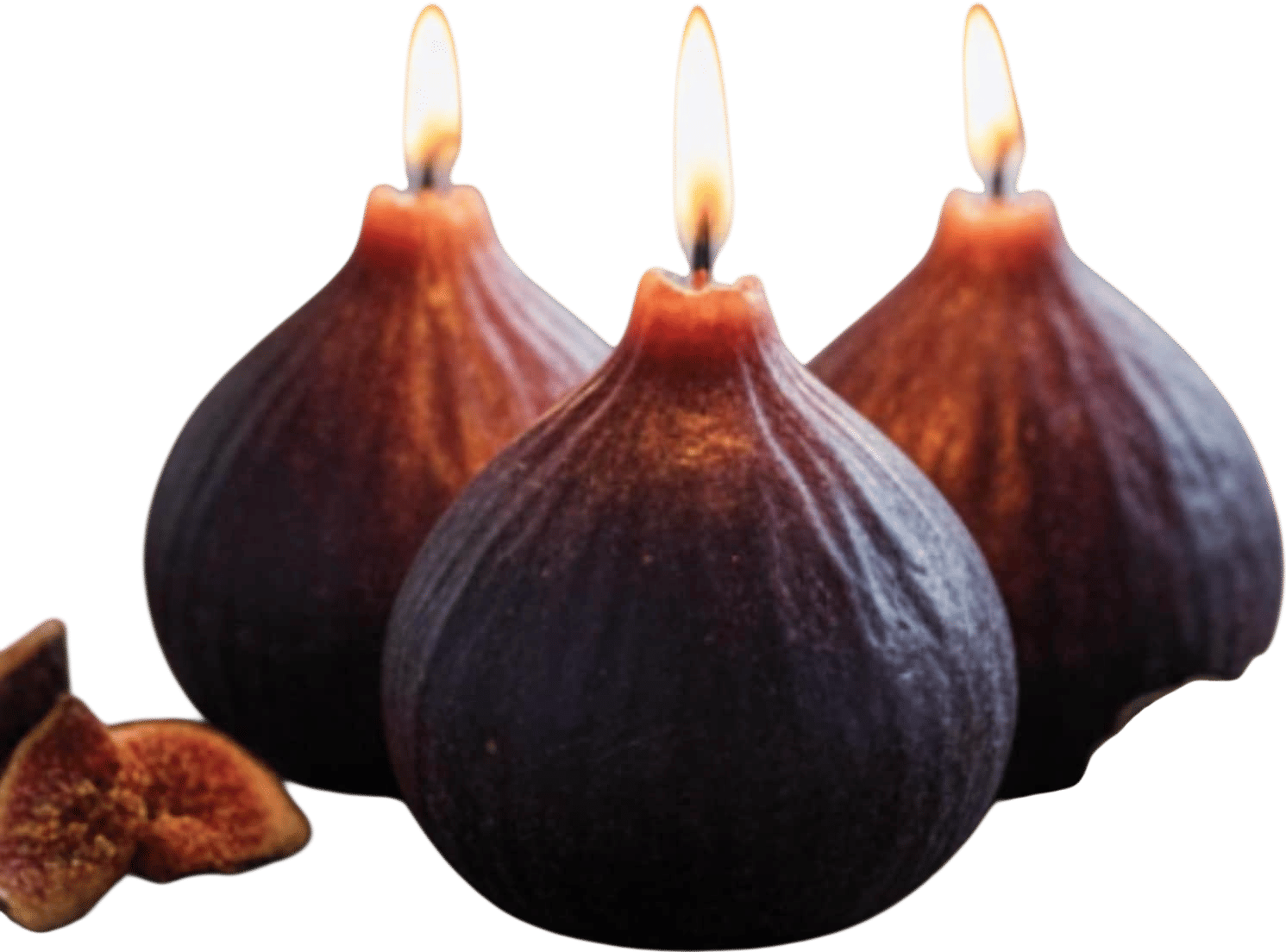 Handmade Fig Candle Set: Soy Wax Fruit Candles