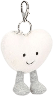 Amuseables Cream Heart Bag Charm