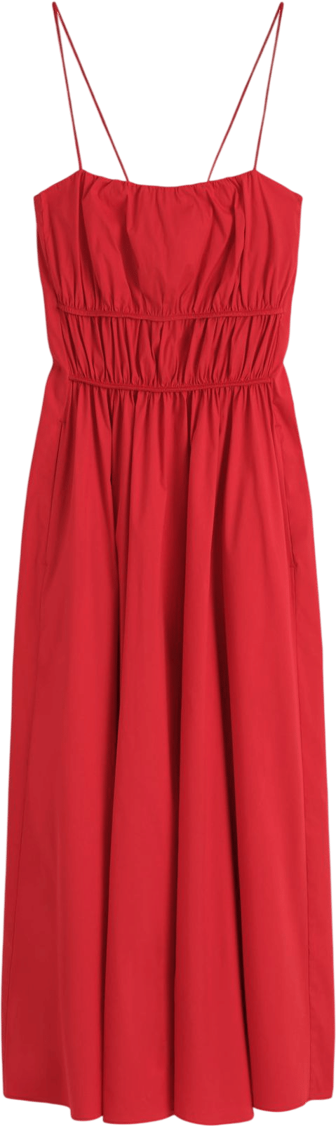 COS Gathered Cotton Midi Dress