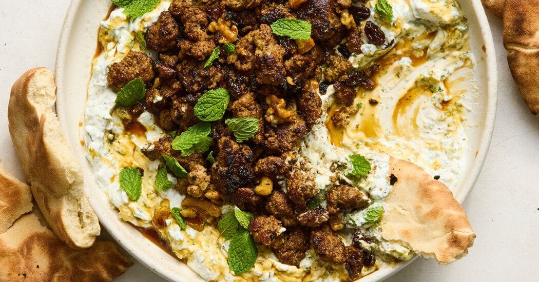 Smashed Beef Kebab With Cucumber Yogurt Recipe