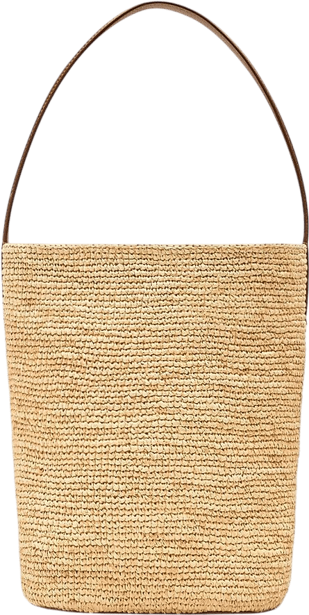 J.Crew Berkeley Raffia Bucket Bag