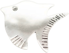 925 Sterling Silver Vintage Mexico Fish Design Pin Brooch