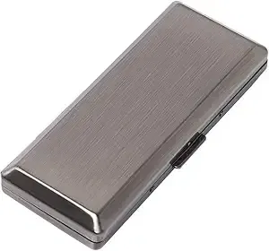 metal 100s cigarette case (10pc, vintage silver)