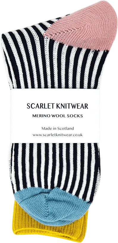 Scarlet Knitwear Merino Wool Socks (UK 4-7)