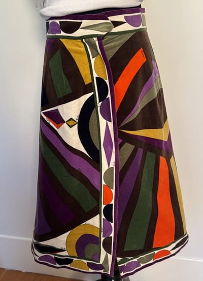 Vintage 1960s Emilio Pucci Velvet Skirt