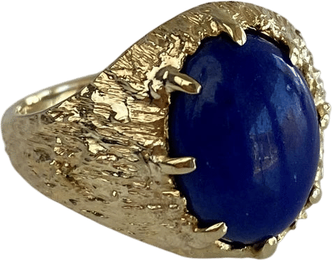 Parlay Jewelry Solid 14k Blue Lapis Lazuli Ring