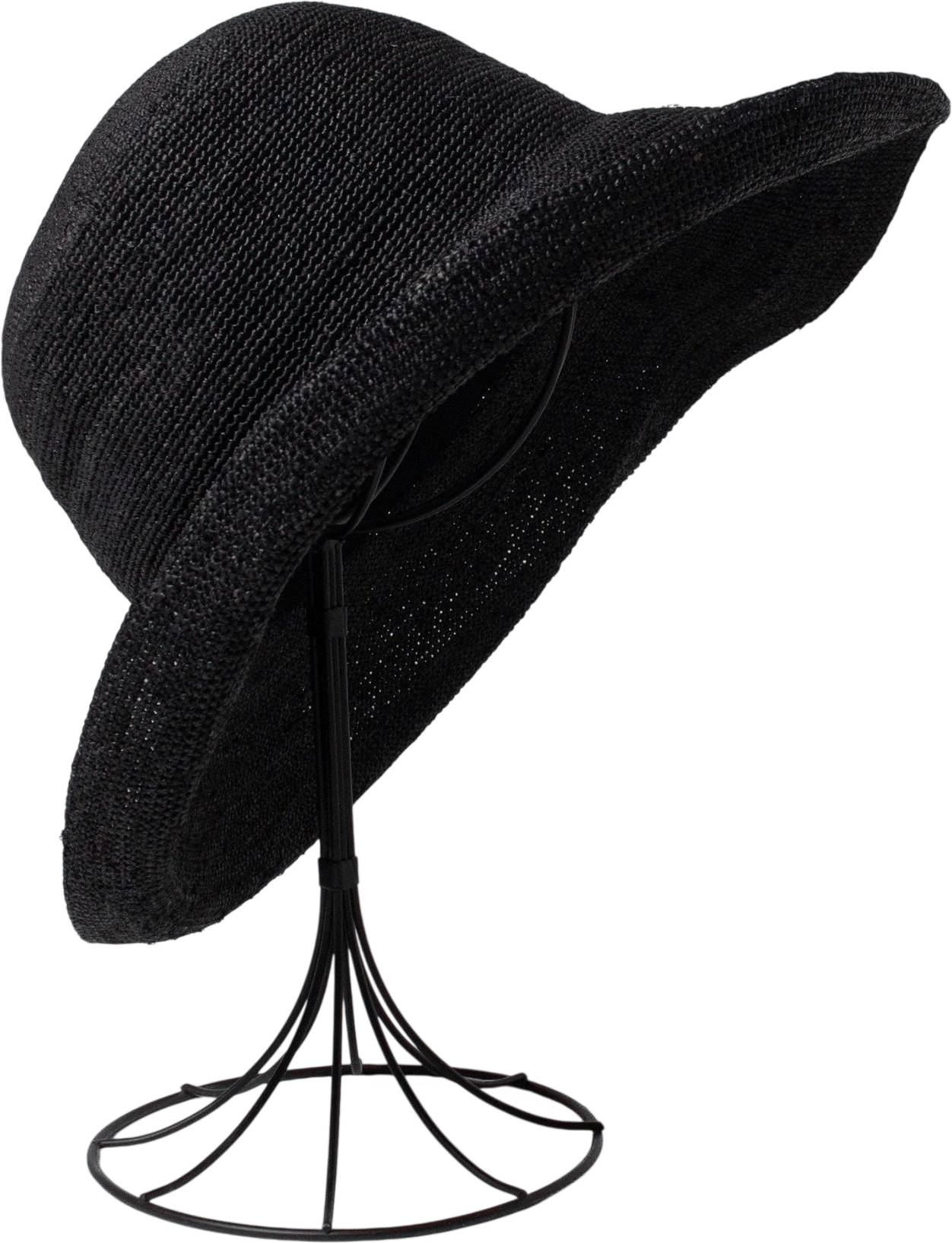 Evam Eva Raffia Hat in Black
