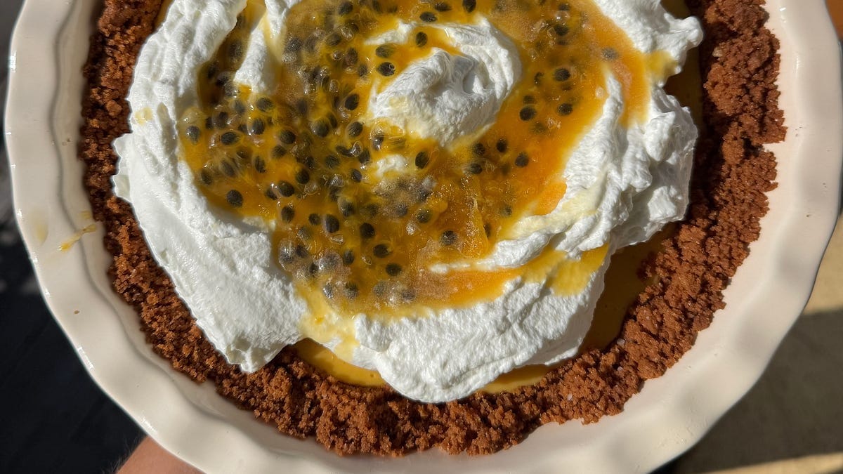 Passion Fruit Pie with Biscoff Crust