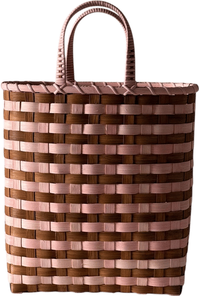 Retro-Striped Towel Tote