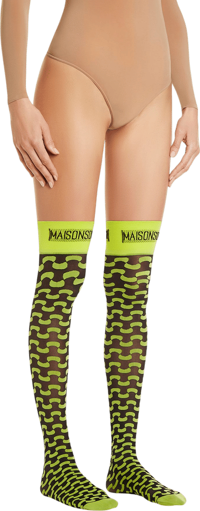 Fluid Over Knee-Highs (Green/Brown)