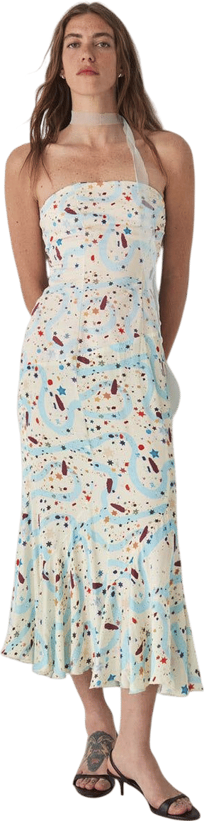 Polly Print Midi Dress