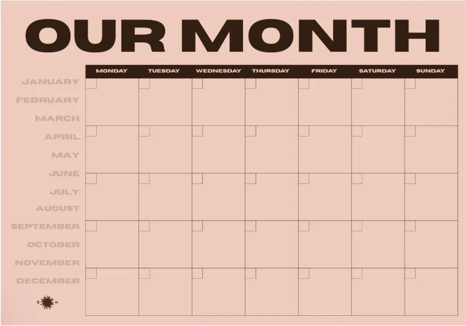 Our Month Planner