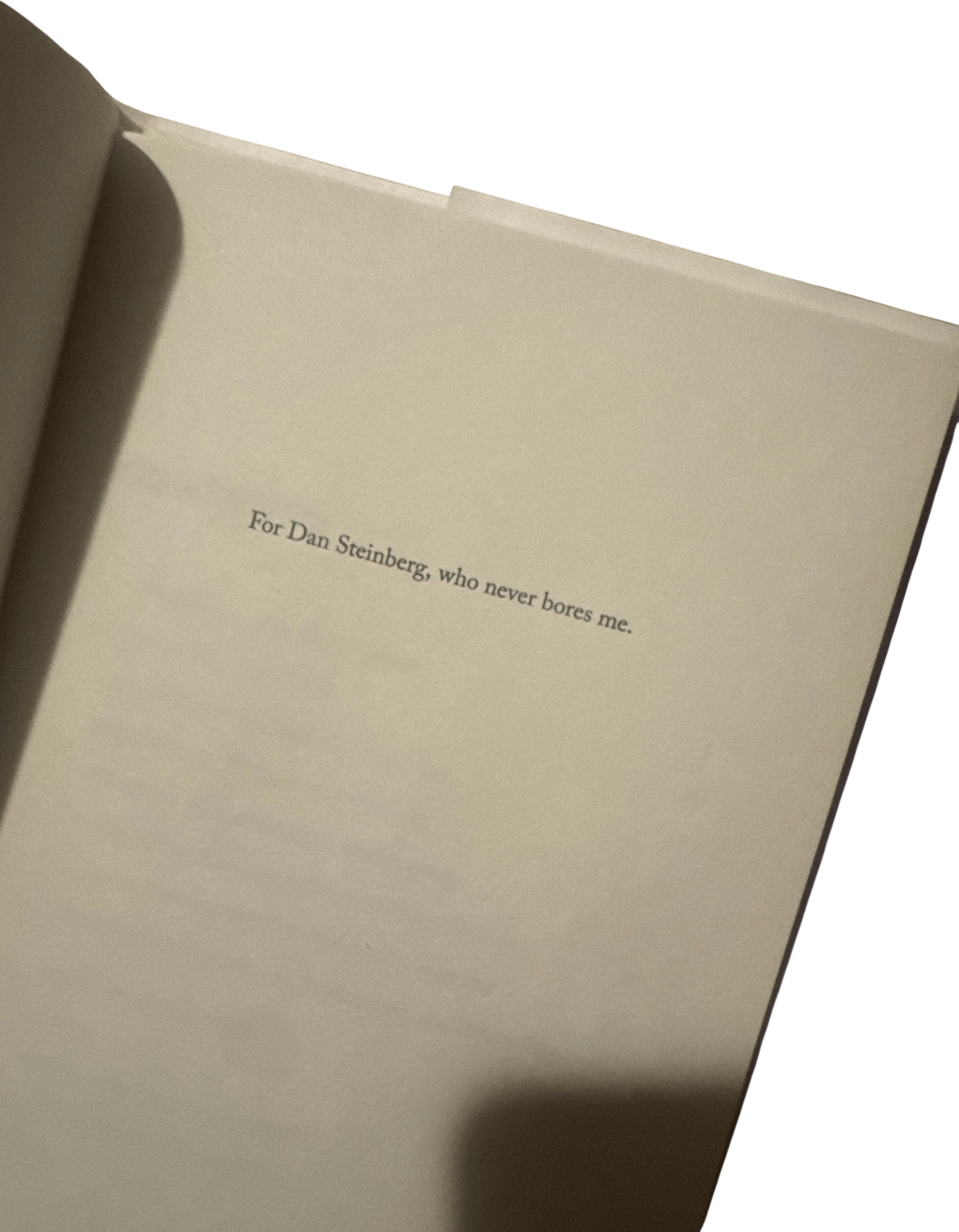 reading the acknowledgements/dedications