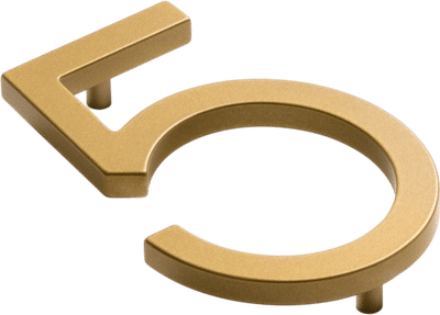 Modern Brass Address Numbers