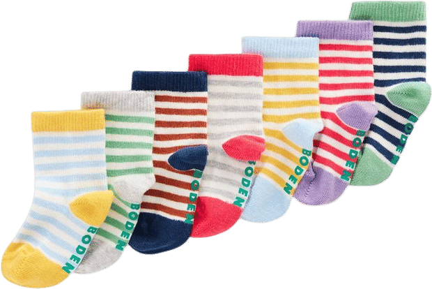 7-Pack Baby Socks-Stripes