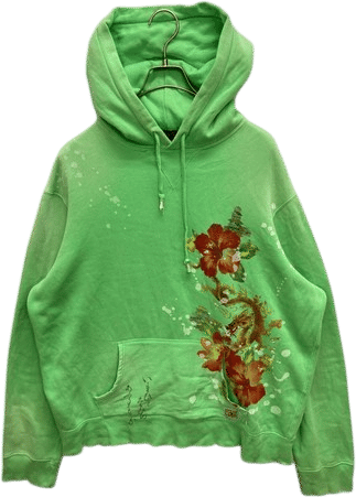 POLO RALPH LAUREN Japanese print hoodie Size: XL Men Green