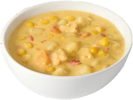Wawa Chicken Corn Chowder with old bay seasoning on top