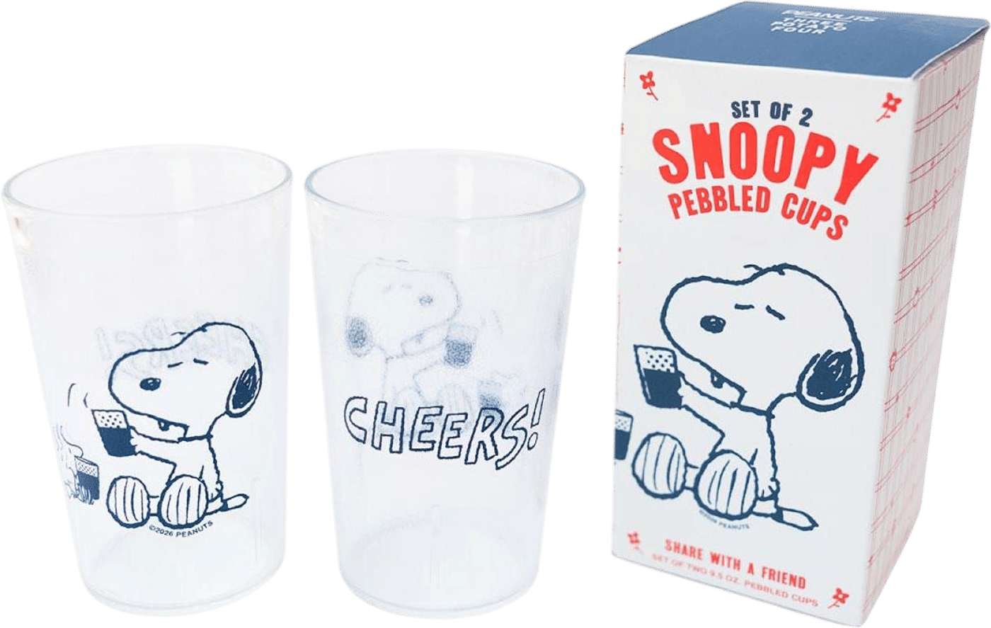 3P4 x Peanuts Snoopy "Cheers!" Pebbled Cup